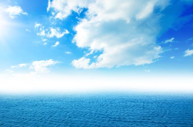 mükemmel gökyüzü ve okyanus
