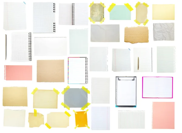 Collection of old note paper — Stock Photo, Image