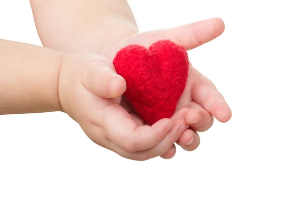 Mani con un cuore — Foto Stock