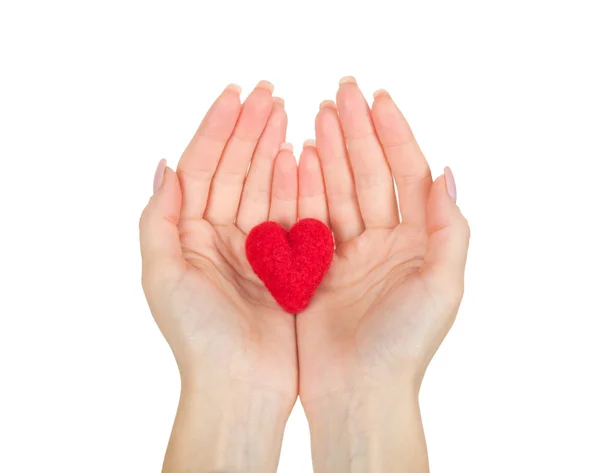 Hands holding the heart — Stock Photo, Image