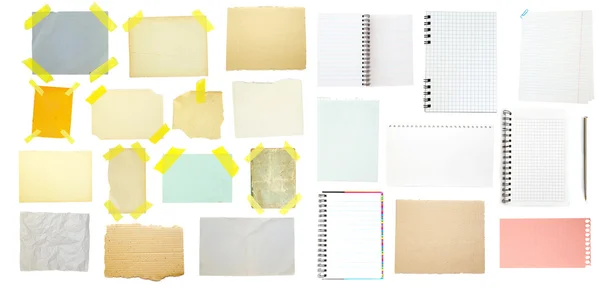 Collection of old note paper — Stock Photo, Image