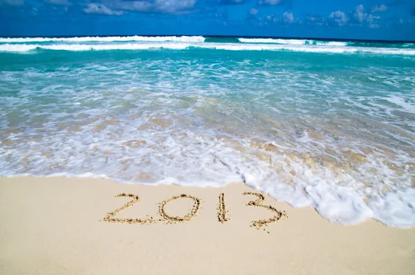 2013 on beach — Stock Photo, Image