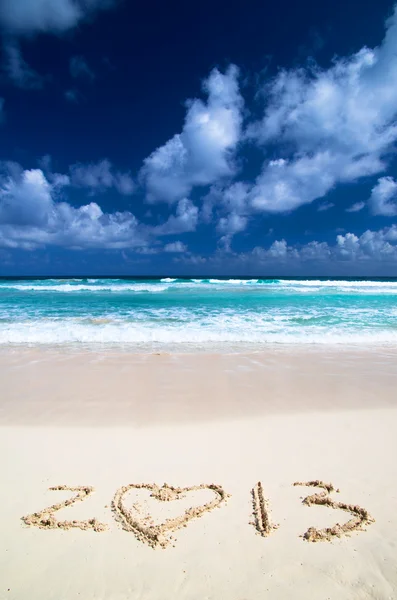 2013 on beach — Stock Photo, Image