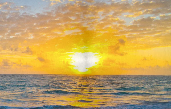 Západ slunce moři — Stock fotografie