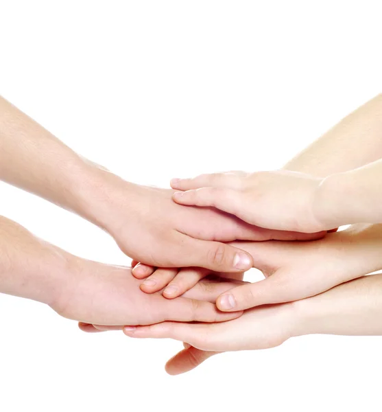 Pile of hands — Stock Photo, Image