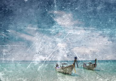 Grunge beach