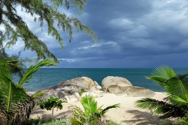 Playa y mar tropical — Foto de Stock