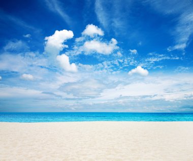 güneşli caribbean beach