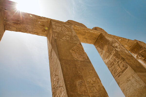 The temple of Hatshepsut near Luxor in Egypt