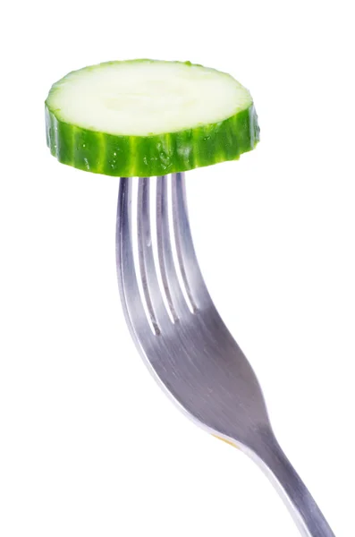 Concombre sur une fourchette — Photo