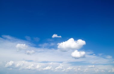 Mavi gökyüzündeki bulutlar