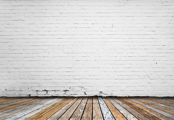  room with white brick 