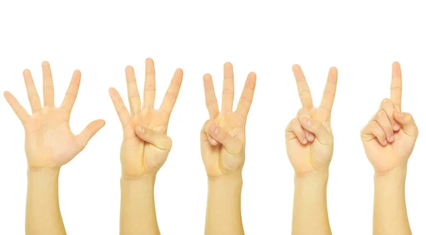 Hands numbers — Stock Photo, Image