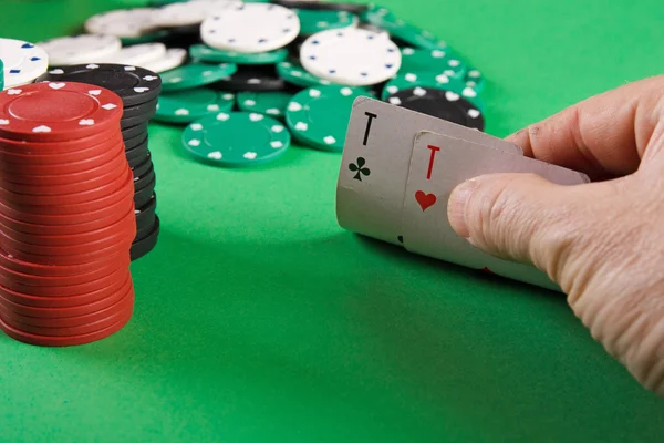 玩扑克的商人 — 图库照片