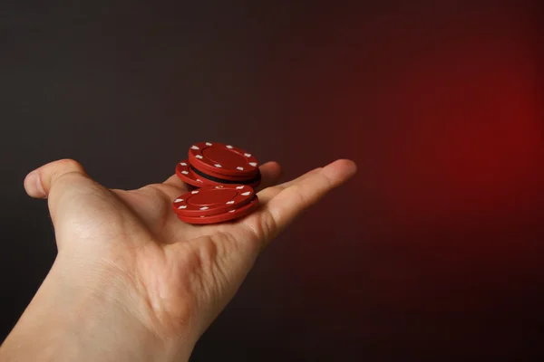 Барвисті покер чіпси — стокове фото