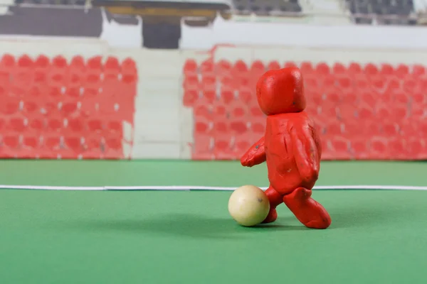 Plasticine . Football scene. — Stock Photo, Image