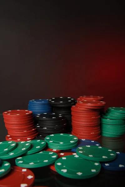 Fichas de poker coloridas — Fotografia de Stock