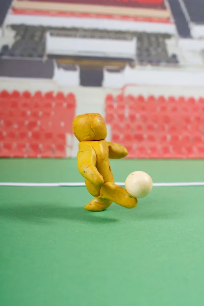 Plasticine . Football scene. — Stock Photo, Image