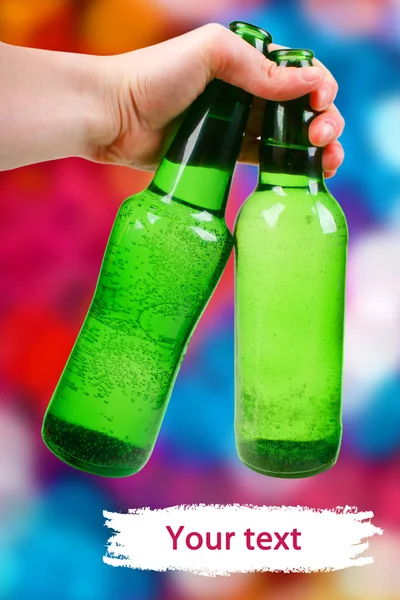 Зелена пляшка. дискотечний фон — стокове фото