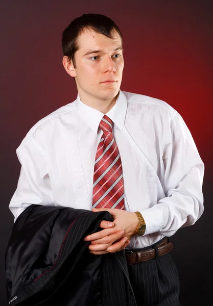 Schöner junger Geschäftsmann — Stockfoto