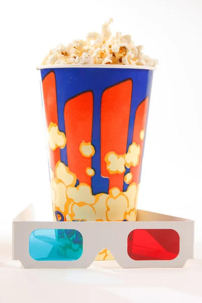 Beker van popcorn — Stockfoto