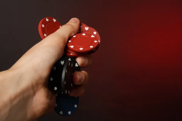 Bunte Pokerchips — Stockfoto