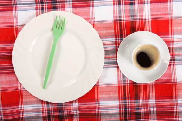 Káva na jídelní stůl — Stock fotografie