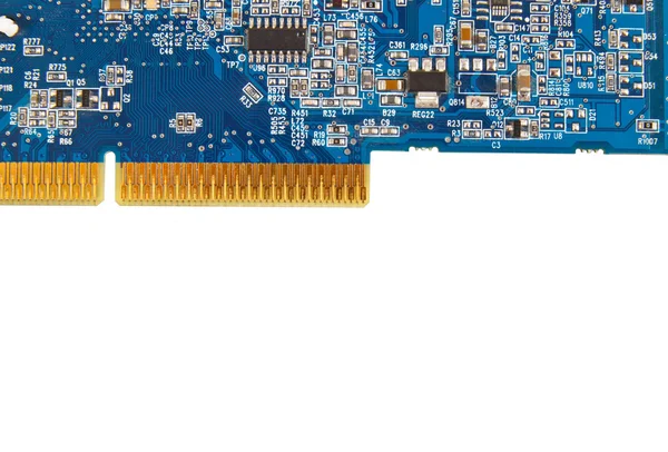 Mikrochips auf einem Computer — Stockfoto