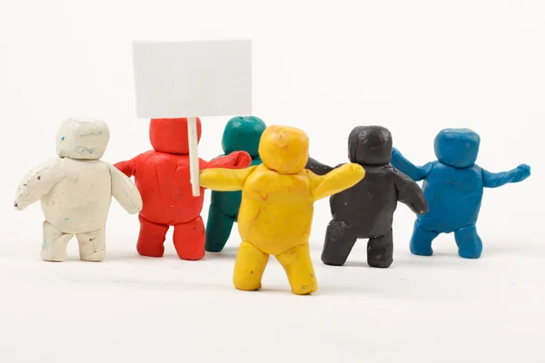 Plasticine Hombres — Foto de Stock