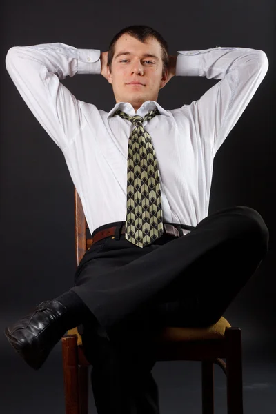 Young businessman thinking — Stock Photo, Image