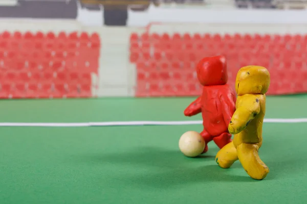 Plasticine . Football scene. — Stock Photo, Image