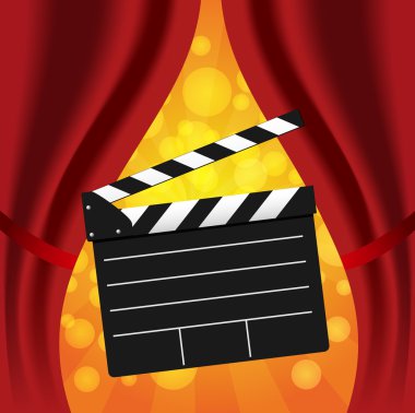 Film clapper tahta perde karşı