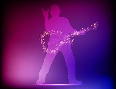 müzik arka plan, hafif gitarist