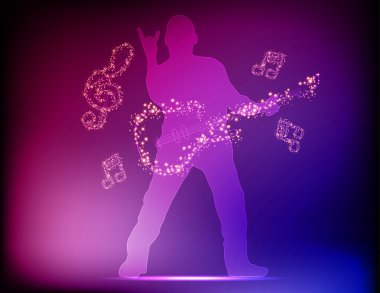 müzik arka plan, hafif gitarist