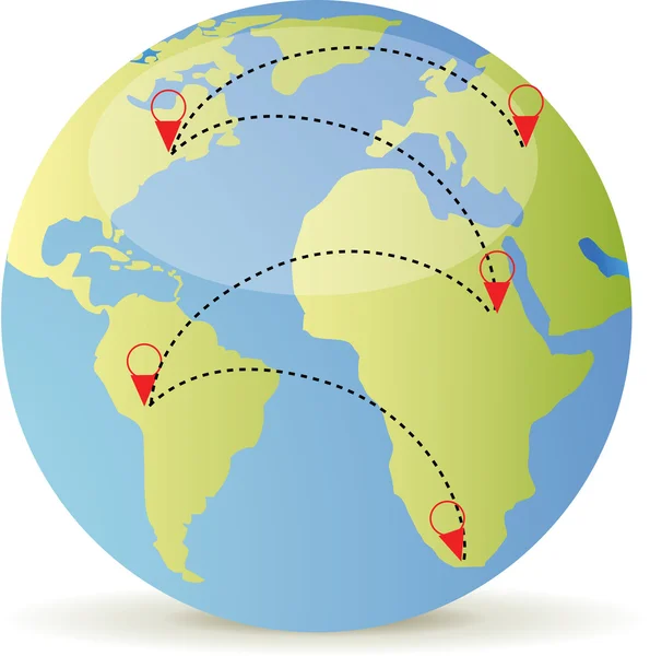 Earth icoontje — Stockvector