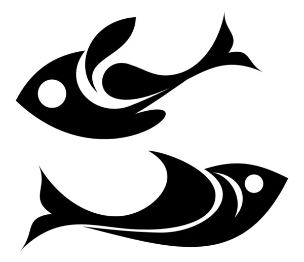 Icono de pescado — Vector de stock