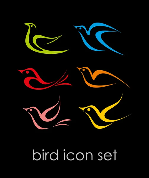 Bird icon set — Stock Vector