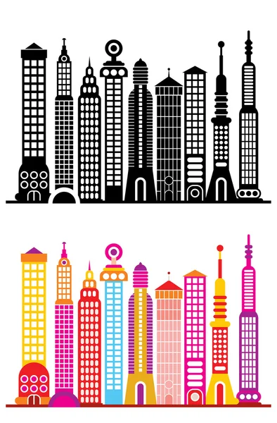 Paisaje urbano — Vector de stock