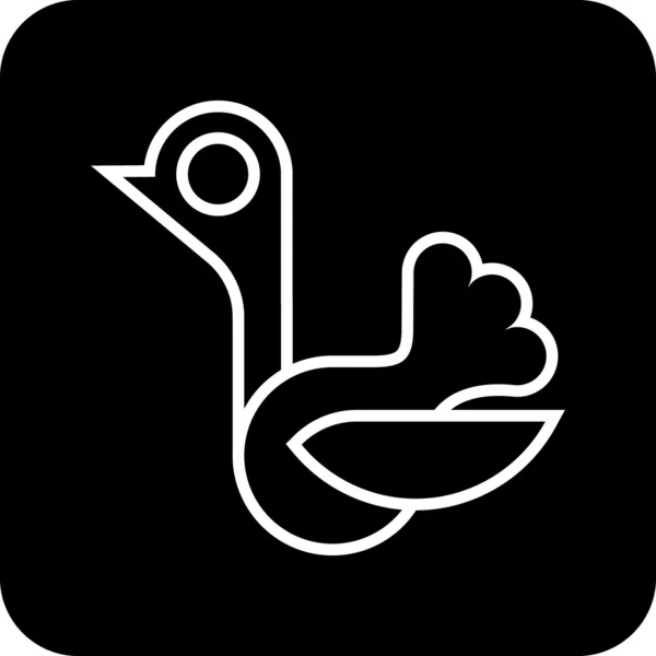 Icono de pájaro — Vector de stock