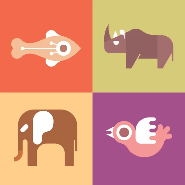 Animal icons — Stock Vector