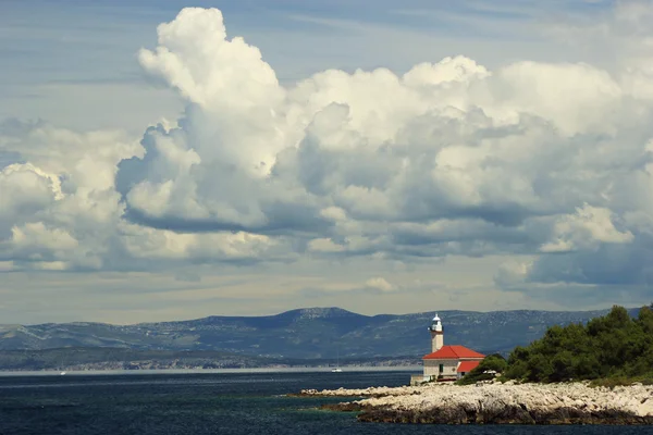 Farol na ilha Brac Croácia — Fotografia de Stock