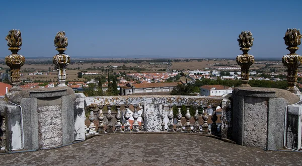 Widok na katedrę sao francisco, Évora, Portugalia — Zdjęcie stockowe