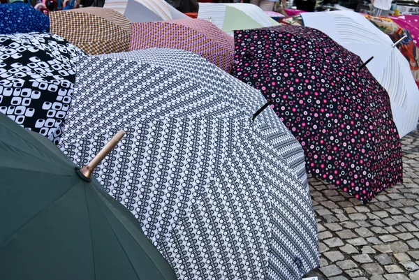 The umbrellas in street — Stock Photo, Image