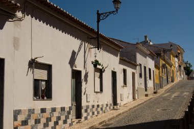 silves, portuga antik şehirdeki eski sokak