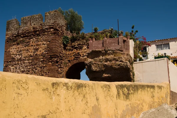 シルヴェス portuga の古代の町の古い町並み — ストック写真