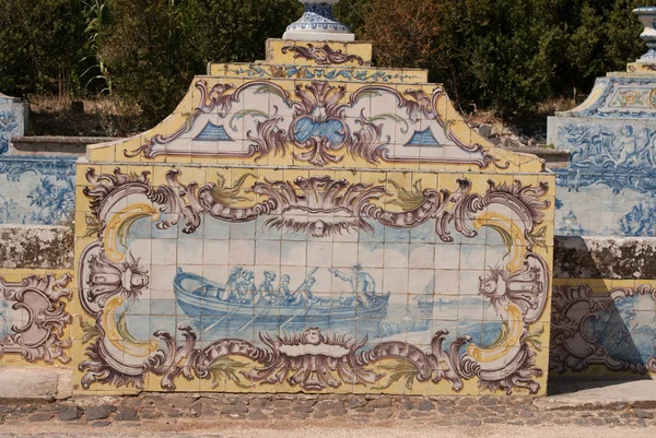 Pintura de cerâmica portuguesa do C18th . — Fotografia de Stock