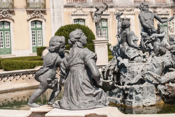 Antique statue in park of Queluz — Stock Photo, Image