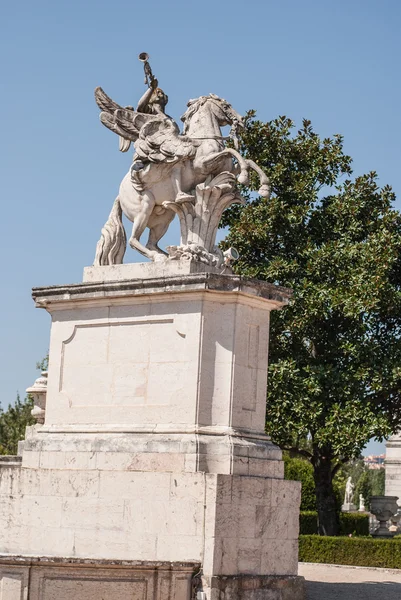 Antique statue in park of Queluz — Stock Photo, Image