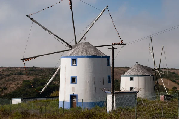 Eine typisch portugiesische Windmühle — Stockfoto