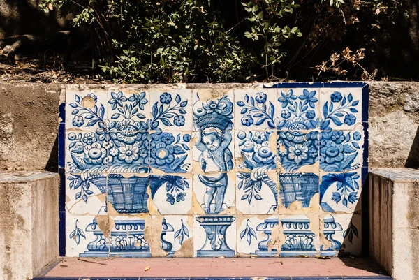 Portuguese ceramic tile painting — Stock Photo, Image